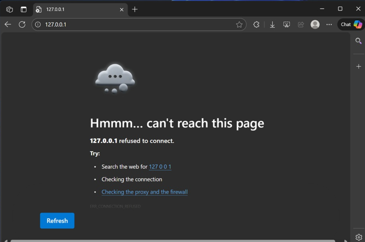 修复 Windows 11 KB5066835 破坏 localhost（HTTP/2 错误）
